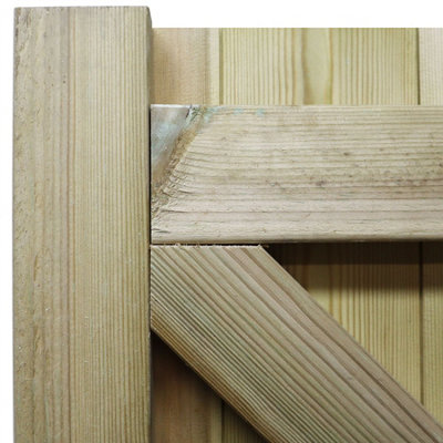 Premier Garden Supplies Heavy Duty H-Frame Tongue & Groove Gate 180cm (6ft) High x 90cm (3ft) Wide Ultra Strong Pedestrian Pathway - 6