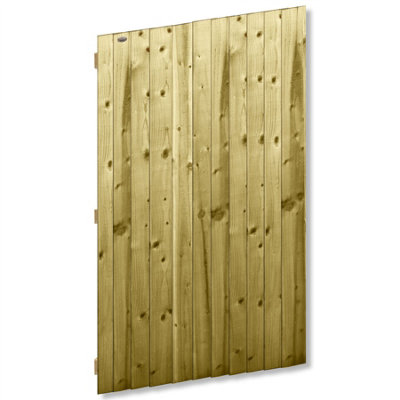 Premier Garden Supplies Pedestrian Gate 180cm (6ft) High x 105cm Wide Feather Edge Flat Top Semi-Braced Single Swing Gate - 4