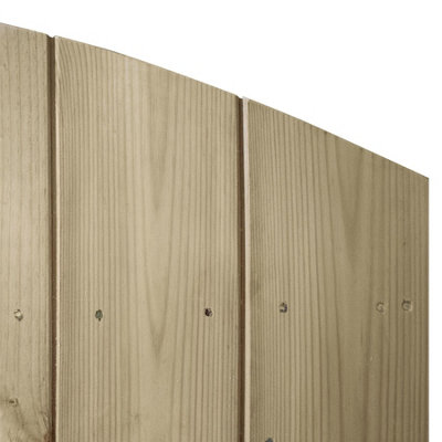 Premier Garden Supplies Pedestrian Gate 180cm (6ft) High x 105cm Wide Tongue & Groove Arch Top Fully Framed Single Swing Gate - 3