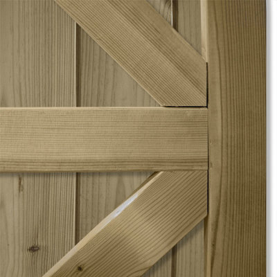Premier Garden Supplies Pedestrian Gate 180cm (6ft) High x 105cm Wide Tongue & Groove Arch Top Fully Framed Single Swing Gate - 4