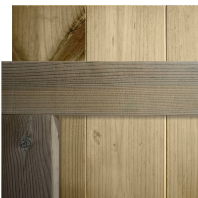 Premier Garden Supplies Pedestrian Gate 180cm (6ft) High x 105cm Wide Tongue & Groove Flat Top Fully Framed Single Swing Gate