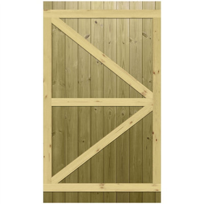 Premier Garden Supplies Pedestrian Gate 180cm (6ft) High x 105cm Wide Tongue & Groove Flat Top Fully Framed Single Swing Gate - 4