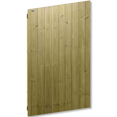 Premier Garden Supplies Pedestrian Gate 180cm (6ft) High x 105cm Wide Tongue & Groove Flat Top Fully Framed Single Swing Gate - 7