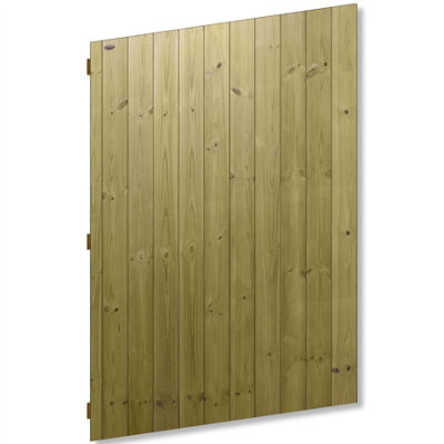Premier Garden Supplies Pedestrian Gate 180cm (6ft) High x 120cm Wide Tongue & Groove Flat Top Semi-Braced Single Swing Gate - 4