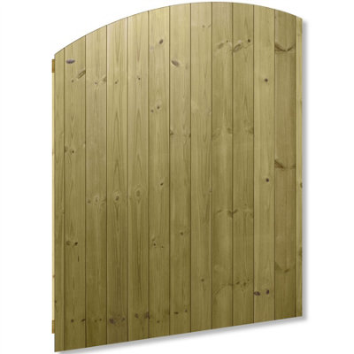 Premier Garden Supplies Pedestrian Gate 180cm (6ft) High x 135cm Wide Tongue & Groove Arch Top Fully Framed Single Swing Gate - 3
