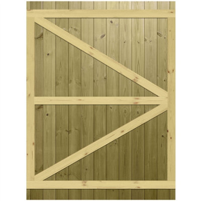 Premier Garden Supplies Pedestrian Gate 180cm (6ft) High x 135cm Wide Tongue & Groove Flat Top Fully Framed Single Swing Gate - 4