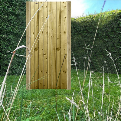 Premier Garden Supplies Pedestrian Gate 180cm (6ft) High x 75cm Wide Feather Edge Flat Top Fully Framed Single Swing Gate - 8