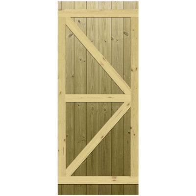 Premier Garden Supplies Pedestrian Gate 180cm (6ft) High x 75cm Wide Tongue & Groove Flat Top Fully Framed Single Swing Gate - 5