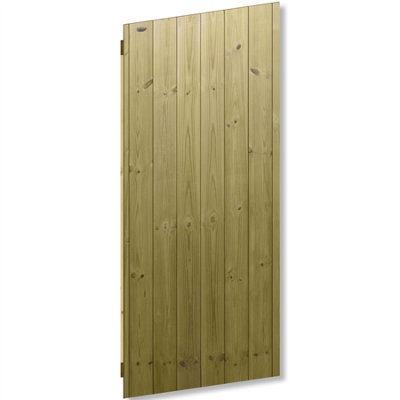 Premier Garden Supplies Pedestrian Gate 180cm (6ft) High x 75cm Wide Tongue & Groove Flat Top Fully Framed Single Swing Gate - 8