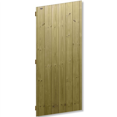 Premier Garden Supplies Pedestrian Gate 180cm (6ft) High x 75cm Wide Tongue & Groove Flat Top Semi-Braced Single Swing Gate - 3