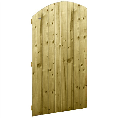 Premier Garden Supplies Pedestrian Gate 180cm (6ft) High x 90cm Wide Feather Edge Arch Top Semi-Braced Single Swing Gate - 3