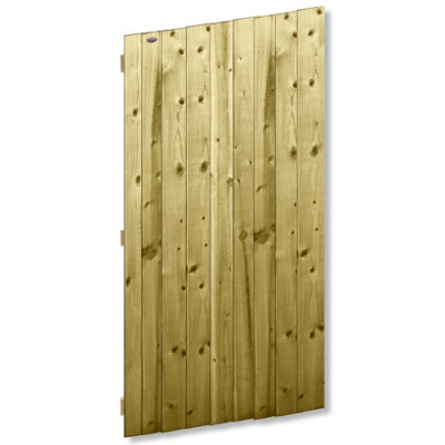 Premier Garden Supplies Pedestrian Gate 180cm (6ft) High x 90cm Wide Feather Edge Flat Top Semi-Braced Single Swing Gate - 8