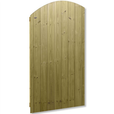 Premier Garden Supplies Pedestrian Gate 180cm (6ft) High x 90cm Wide Tongue & Groove Arch Top Fully Framed Single Swing Gate - 4