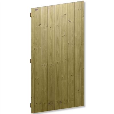 Premier Garden Supplies Pedestrian Gate 180cm (6ft) High x 90cm Wide Tongue & Groove Flat Top Semi-Braced Single Swing Gate - 8