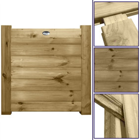 Premier Garden Supplies Pedestrian PATHWAY Gate Horizontal Tongue & Groove Boards Rebated in a Thick H-Frame (H) 3ft x (W) 3ft