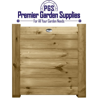 Premier Garden Supplies Pedestrian PATHWAY Gate Horizontal Tongue & Groove Boards Rebated in a Thick H-Frame (H) 3ft x (W) 3ft