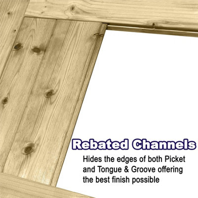 Premier Garden Supplies Pedestrian PATHWAY Gate Horizontal Tongue & Groove Boards Rebated in a Thick H-Frame (H) 3ft x (W) 3ft - 5