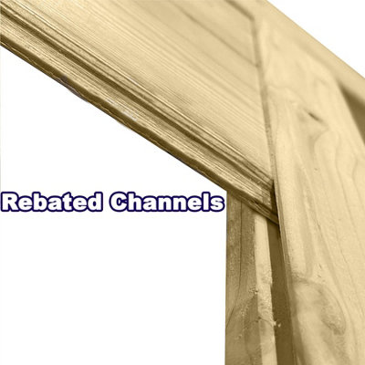 Premier Garden Supplies Pedestrian PATHWAY Gate Horizontal Tongue & Groove Boards Rebated in a Thick H-Frame (H) 3ft x (W) 3ft - 6