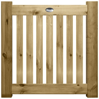 Premier Garden Supplies Pedestrian PATHWAY Gate Vertical Picket Pale Boards Rebated in a Thick H-Frame (H) 3ft x (W) 3ft