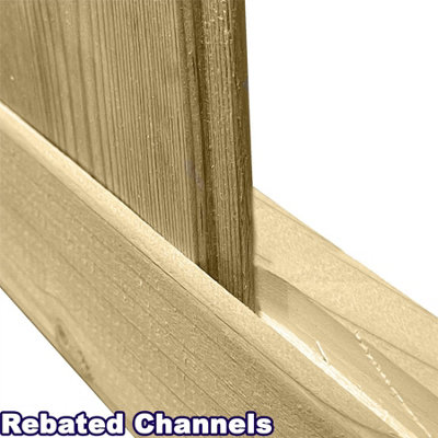 Premier Garden Supplies Pedestrian PATHWAY Gate Vertical Picket Pale Boards Rebated in a Thick H-Frame (H) 3ft x (W) 3ft