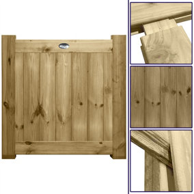 Premier Garden Supplies Pedestrian PATHWAY Gate Vertical Tongue & Groove Boards Rebated in a Thick H-Frame (H) 3ft x (W) 3ft