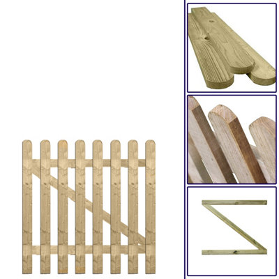 Premier Garden Supplies Picket Gate 90cm (3ft) High x 90cm (3ft) Wide