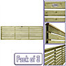 Premier Garden Supplies Roma Single Slotted (Pack of 3) Width: 6ft x Height: 2ft Venetian Fence Panel/Topper/Trellis
