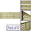 Premier Garden Supplies Roma Single Slotted (Pack of 3) Width: 6ft x Height: 2ft Venetian Fence Panel/Topper/Trellis