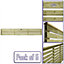 Premier Garden Supplies Roma Single Slotted (Pack of 5) Width: 6ft x Height: 1ft Venetian Fence Panel/Topper/Trellis