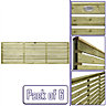 Premier Garden Supplies Roma Single Slotted (Pack of 6) Width: 6ft x Height: 2ft Venetian Fence Panel/Topper/Trellis