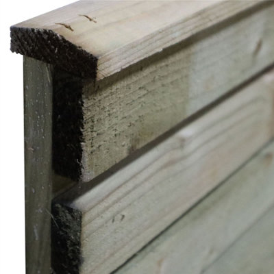 Premier Garden Supplies Roma Single Slotted (Pack of 9) Width: 6ft x Height: 2ft Venetian Fence Panel/Topper/Trellis