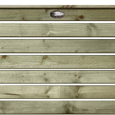 Premier Garden Supplies Roma Single Slotted (Pack of 9) Width: 6ft x Height: 2ft Venetian Fence Panel/Topper/Trellis
