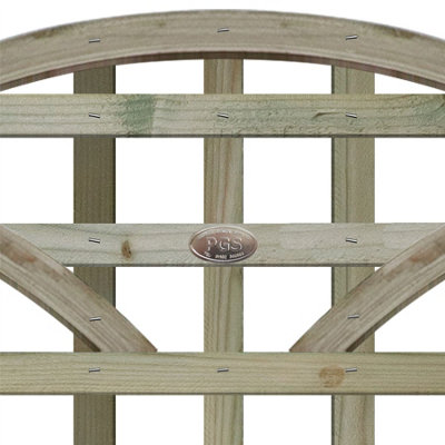 Premier Garden Supplies Triple Dome Privacy Square Trellis Width: 6ft (183cm) x Height: 2ft (60cm) Fence Topper Panel/Climber