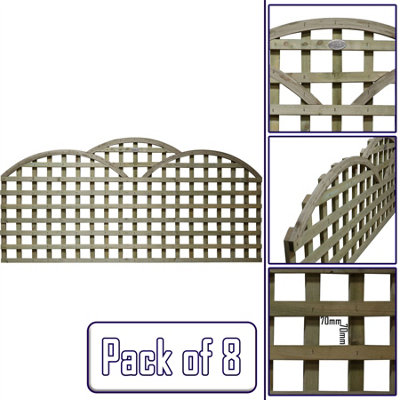 Premier Garden Supplies Triple Dome Privacy Square Trellis Width: 6ft ...