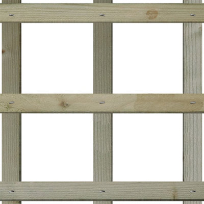 Premier Garden Supplies Triple Dome Standard Square Trellis Width: 6ft (183cm) x Height: 1ft (30cm) Fence Topper Panel/Climber