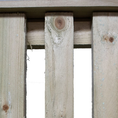 Premier Garden Supplies Tuscany Vertical Slatted (Pack of 3) Width: 6ft x Height: 2ft Flat Capped Fence Panel/Topper/Trellis - 4