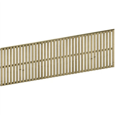 Premier Garden Supplies Tuscany Vertical Slatted (Pack of 3) Width: 6ft x Height: 2ft Flat Capped Fence Panel/Topper/Trellis - 5