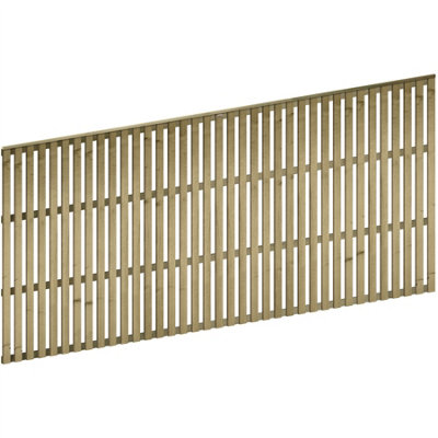 Premier Garden Supplies Tuscany Vertical Slatted (Pack of 4) Width: 6ft x Height: 3ft Flat Capped Fence Panel/Topper/Trellis - 5