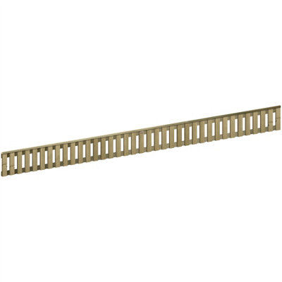 Premier Garden Supplies Tuscany Vertical Slatted (Pack of 6) Width: 6ft x Height: 0.5ft Flat Capped Fence Panel/Topper/Trellis - 3