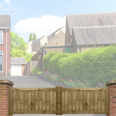 Premier Garden Supplies URBAN ELITE FORTRESS Driveway Gates Height: 3ft x Full Width: 10ft (300cm) Full Boarded