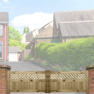 Premier Garden Supplies URBAN ELITE FORTRESS Driveway Gates Height: 3ft x Full Width: 10ft (300cm) Premier Diamond