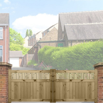 Premier Garden Supplies URBAN ELITE FORTRESS Driveway Gates Height: 4ft x Full Width: 10ft (300cm) Premier Tuscany