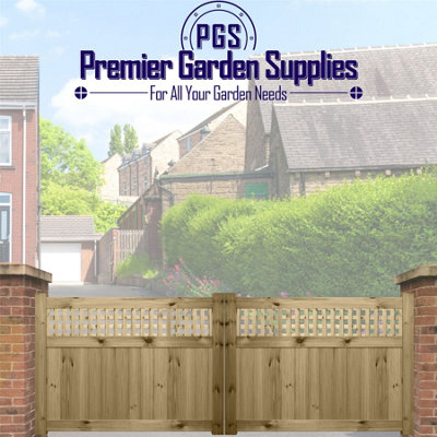 Premier Garden Supplies URBAN ELITE FORTRESS Driveway Gates Height: 4ft x Full Width: 8ft (240cm) Premier Squared - 7