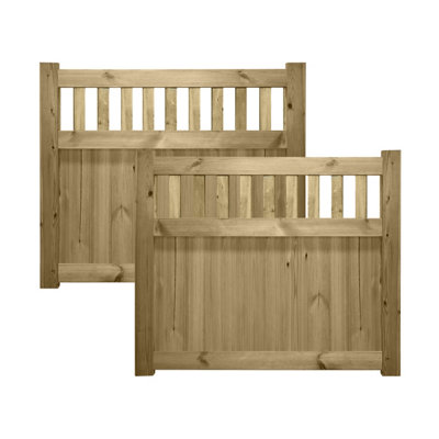 Premier Garden Supplies URBAN ELITE FORTRESS Driveway Gates Height: 4ft x Full Width: 9ft (270cm) Premier Pale