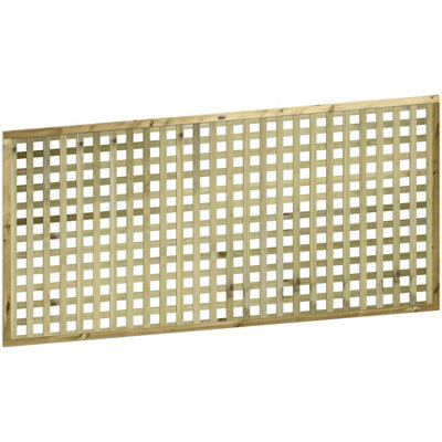 Premier Garden Supplies URBAN Square Trellis PACK OF 10 W.6ft (183cm) x H.3ft (90cm) Wooden Framed Plant Support Lattice - 6