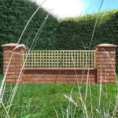 Premier Garden Supplies URBAN Square Trellis PACK OF 5 W.6ft (183cm) x H.1.5ft (45cm) Wooden Framed Plant Support Lattice - 7