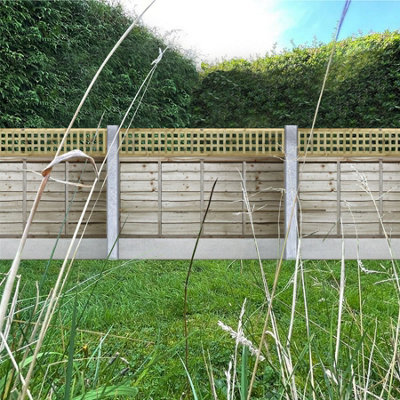 Premier Garden Supplies URBAN Square Trellis PACK OF 5 W.6ft (183cm) x H.1ft (30cm) Wooden Framed Plant Support Lattice - 13