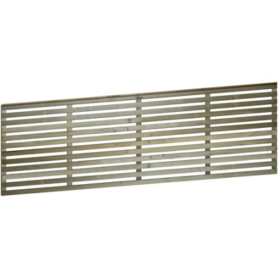Premier Garden Supplies Vogue Horizontal Slatted (Pack of 10) Width: 6ft x Height: 2ft Flat Capped Fence Panel/Topper/Trellis - 3