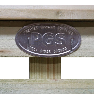 Premier Garden Supplies Vogue Horizontal Slatted (Pack of 3) Width: 6ft x Height: 1ft Flat Capped Fence Panel/Topper/Trellis - 7
