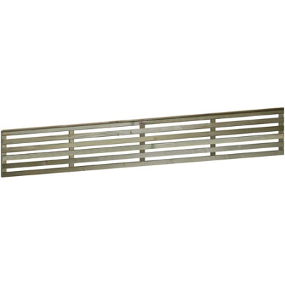 Premier Garden Supplies Vogue Horizontal Slatted (Pack of 4) Width: 6ft x Height: 1ft Flat Capped Fence Panel/Topper/Trellis - 3